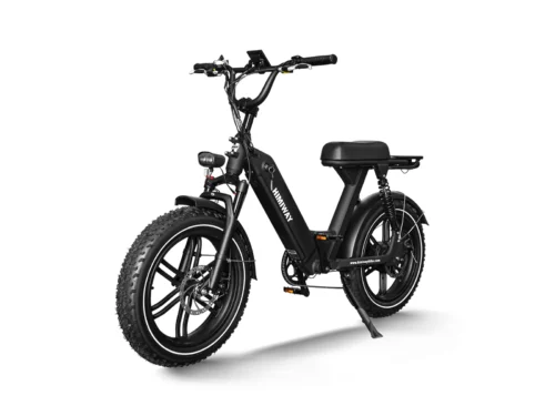 "La Himiway Escape Pro 2 es una bicicleta eléctrica que fusiona potencia y estilo en un diseño compacto. Con su motor robusto y batería de alto rendimiento, ofrece una conducción ágil y cómoda tanto en la ciudad como en terrenos más exigentes. Equipada con suspensión completa, neumáticos anchos y frenos hidráulicos, garantiza estabilidad y seguridad en cada recorrido. Ideal para quienes buscan una movilidad eficiente con un toque de aventura