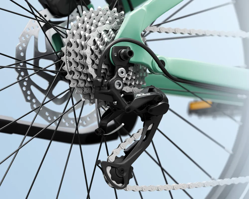 Cambio Shimano de 9 velocidades de la A7 Pro
